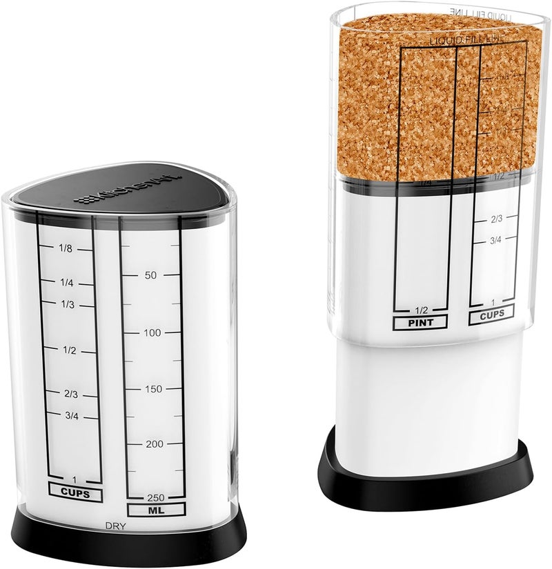 kitchen art 1 Cup Tri Adjust A-Cup, Easy Pour Adjustable Measuring Cup - Image 1